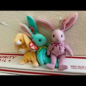 Three Beanie Rabbits
